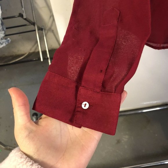 Kut From The Kloth Collared Button Up Blouse Small - Picture 6 of 9